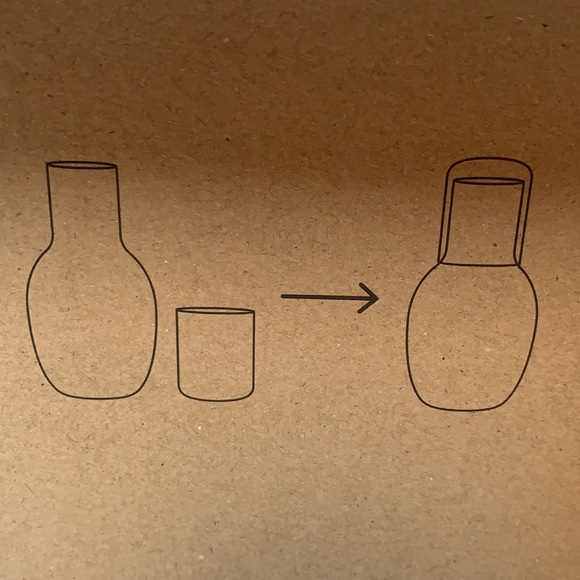 New Rae Dunn white ceramic POUR and SIP Water Carafe Set - Picture 5 of 8